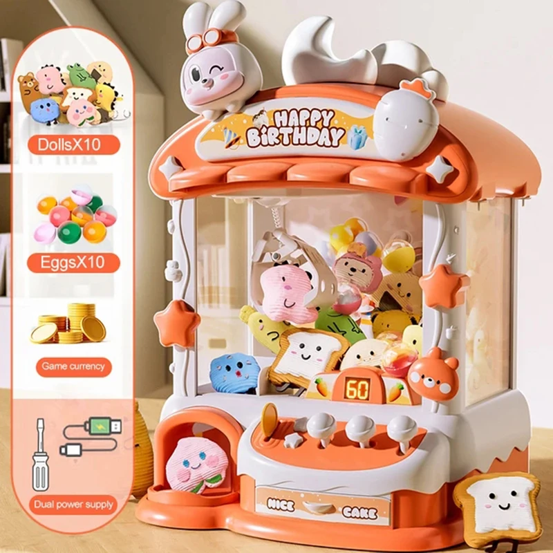 Claw Crane Machine - Karikatür Pençe Oyun Makinesi Tavşan Otomatik