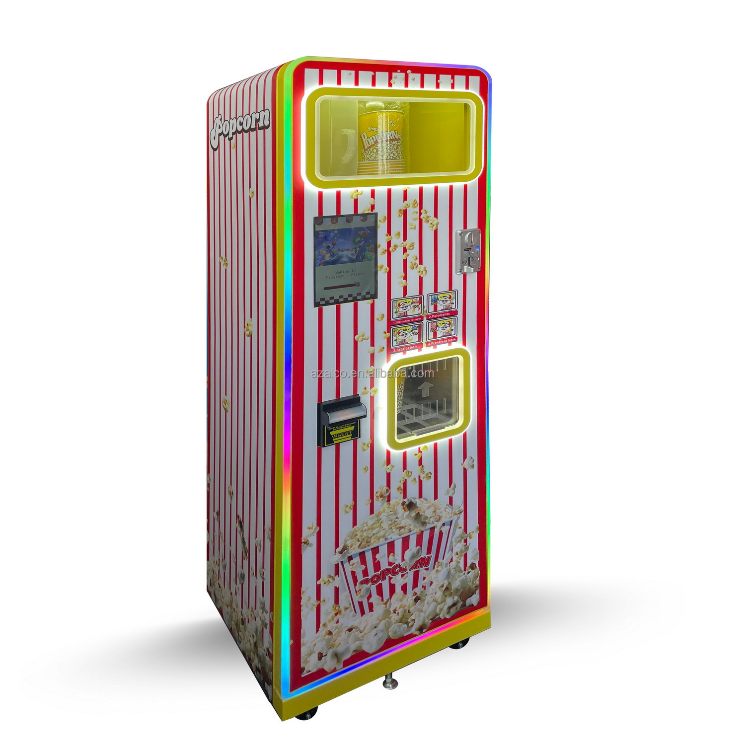 Popcorn Vending Machine - İki Çeşit Aromalı Ticari Patlamış Mısır