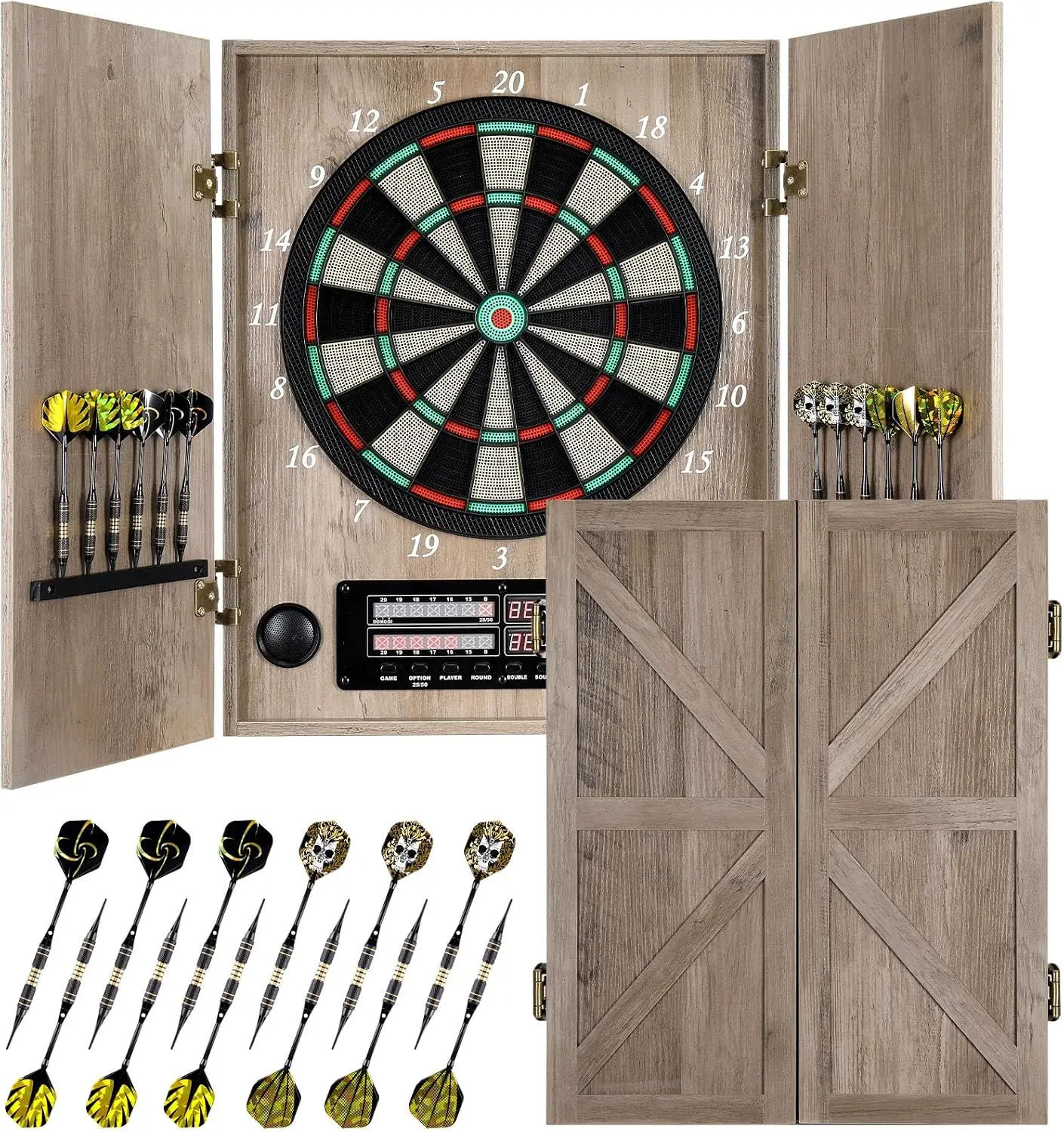 Electronic Dartboard Cabinet - Elektronik Dart Tahtası, Yetişkinler için Dekoratif
