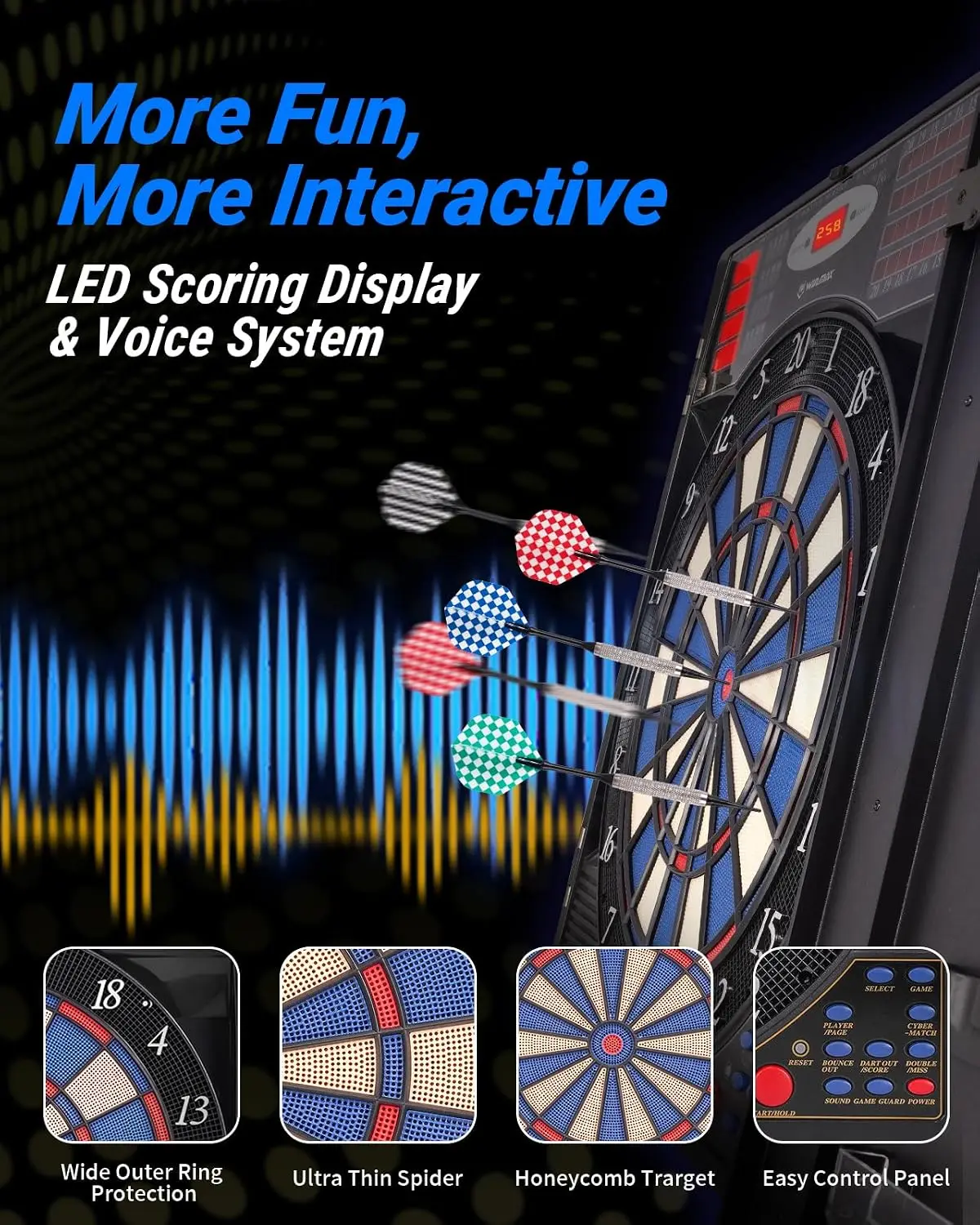 Yetişkinler için Elektronik Da - Electronic Dartboard Cabinet incelemesi ve fiyatı
