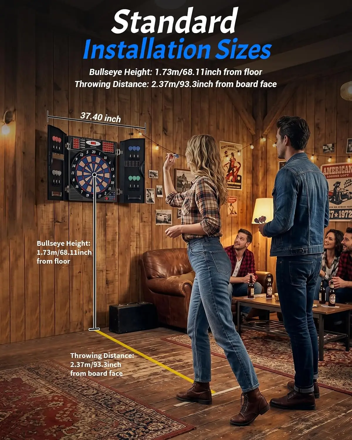 Yetişkinler için Elektronik Da - Electronic Dartboard Cabinet incelemesi ve fiyatı